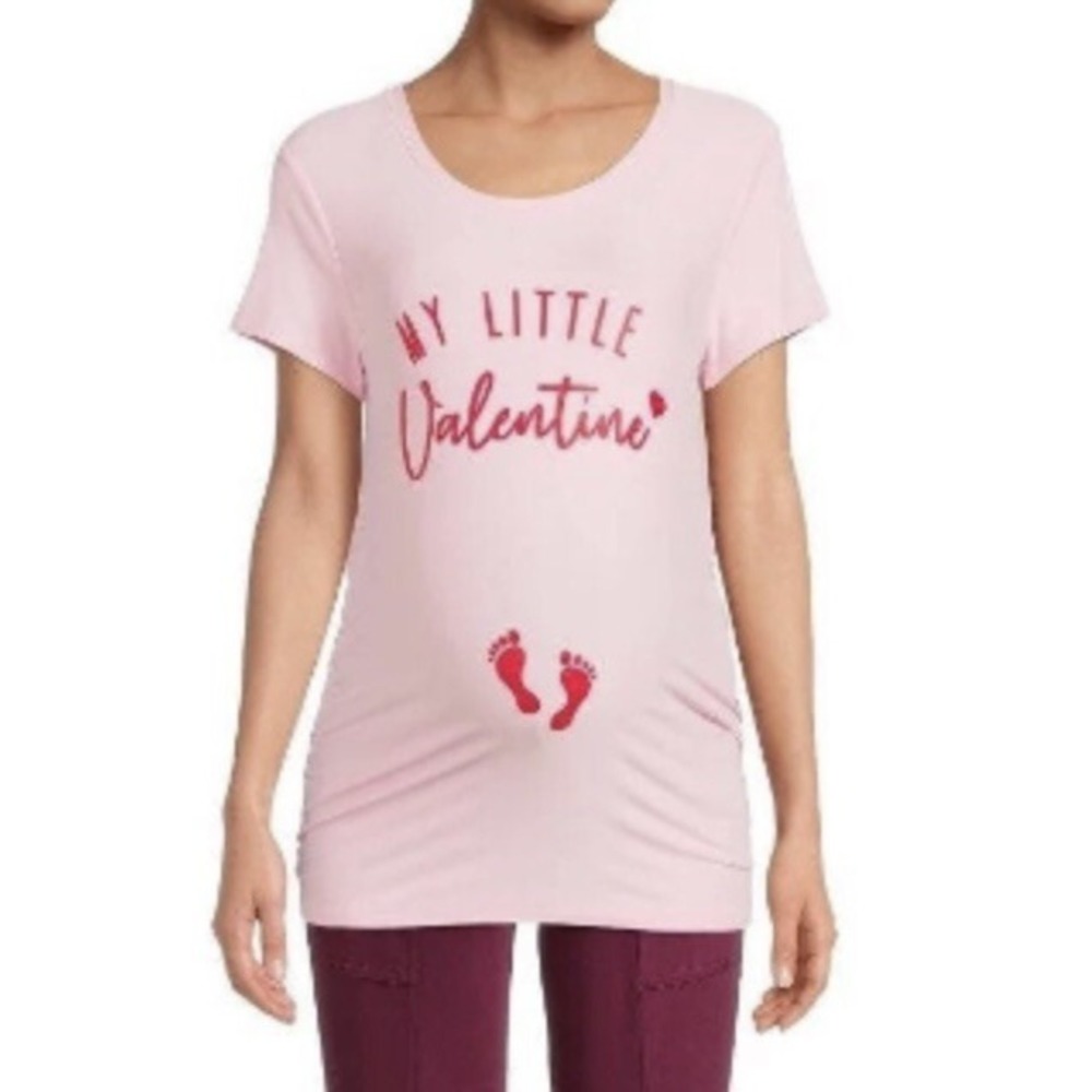 Time And Tru Maternity My Little Valentine Graphic Tee New with Tags Small 4-6
